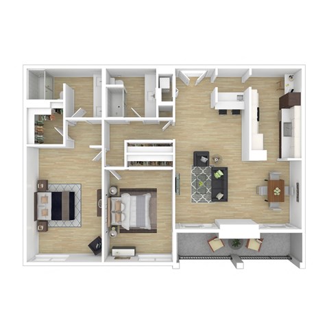 a dimensional floor plan with a bedroom and living room
